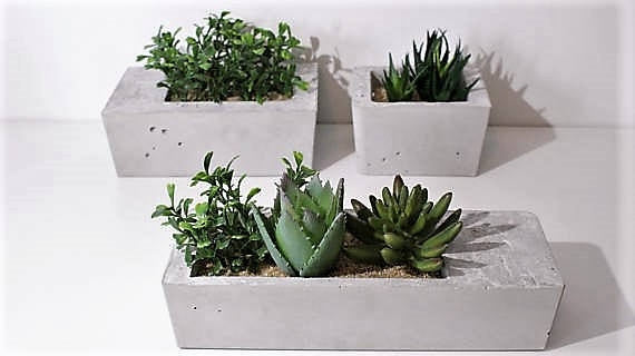 Boxed Minimalist Planters-Set of 3