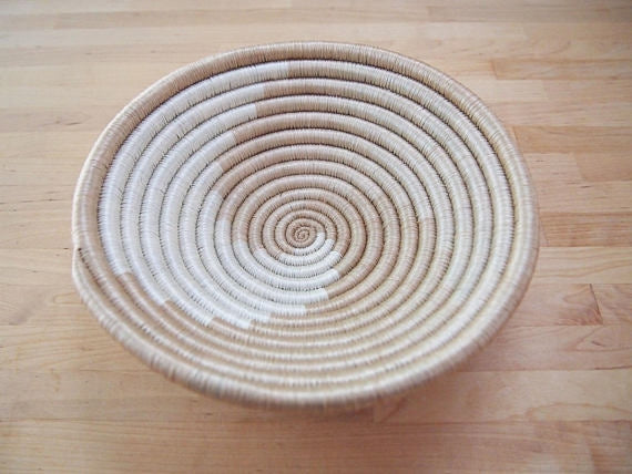 Mini Swirl Sisal Sweetgrass Basket - 8"