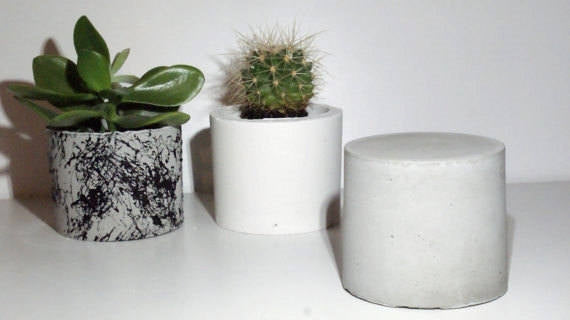 Concrete Pots-Set of 3