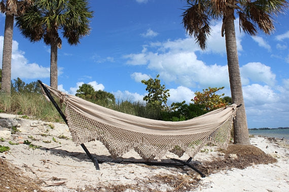 Brazilian Oats Double Hammock + Fringe