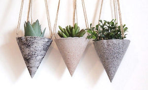 Jamita Hanging Cone Planters Granite/Marble